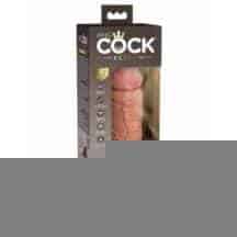 Вибратор KC Elite 8" Vibrating Silicone Dong, телесный, загорелый