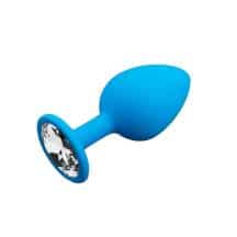 Анальная пробка Пикантные штучки с бесцветным кристаллом, голубой. Нет в наличии Анальная пробка Пикантные штучки с бесцветным кристаллом, голубой