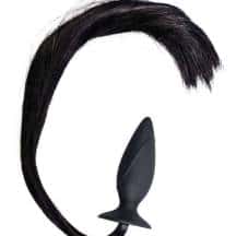 Анальная пробка с черным хвостом You2Toys HORNY Pony Plug