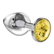 Анальная пробка Lola Games Diamond Sparkle Small, серебристая с жёлтым кристаллом. Нет в наличии Анальная пробка Lola Games Diamond Sparkle Small, серебристая с жёлтым кристаллом