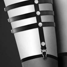 Тройной гартер Bijoux Pour Toi, чёрный. Нет в наличии Тройной гартер Bijoux Pour Toi, чёрный