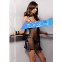 Сорочка прозрачная Casmir Kea black, L/XL