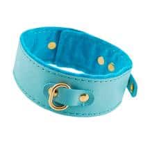 Ошейник Pecado BDSM двуслойный, голубой