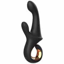 Вибратор-кролик с имитацией фингеринга LoveStore Mystery, чёрный