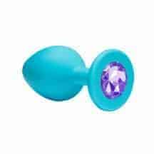 Анальная пробка Lola Games Emotions Cutie Small, голубая с сиреневым стразом Анальная пробка Lola Games Emotions Cutie Small, голубая с сиреневым стразом