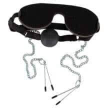 Маска с кляпом ORION Mask with Ball Gag & Nipple Clamps. Нет в наличии Маска с кляпом ORION Mask with Ball Gag & Nipple Clamps