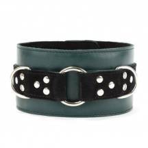 Ошейник Lady's Arsenal из кожи и замши БДСМ Арсенал Изумруд. Нет в наличии Ошейник Lady's Arsenal из кожи и замши БДСМ Арсенал Изумруд
