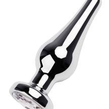 Анальная пробка Toyfa Metal с кристаллом цвета алмаз, 10 см, серебристый. Нет в наличии Анальная пробка Toyfa Metal с кристаллом цвета алмаз, 10 см, серебристый