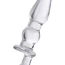 Анальная втулка Sexus Glass с ручкой, прозрачная