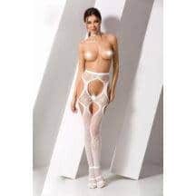 Чулки Passion Erotic Line S 023 White, Белый, One size