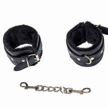 Наручники Lola Games Party Hard Calm с мехом, черные