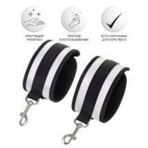 Наножники Anonymo by Toyfа на коротком креплении-карабинах, серебристо-черные Наножники Anonymo by Toyfа на коротком креплении-карабинах, серебристо-черные