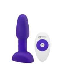 Анальная римминг-пробка b-Vibe Rimming Petite с пультом ДУ, фиолетовая. Нет в наличии Анальная римминг-пробка b-Vibe Rimming Petite с пультом ДУ, фиолетовая