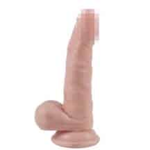 Фаллоимитатор с трусиками для страпона Real 17 см, телесный/чёрный