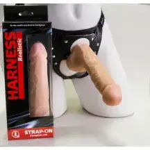 Страпон с поясом LoveToy Harness (281203), телесный, 17.8 см