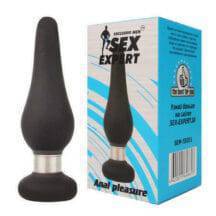 Втулка анальная SexExpert Anal Pleasure, черная 