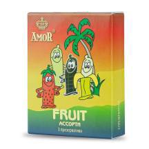 Презервативы Amor Яркая Линия Fruit, ассорти, 3 шт