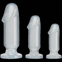 Анальные фаллоимитаторы Doc Johnson Crystal Jellies Anal Starter Kit, бесцветные