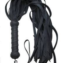 Плетка Подиум из натуральной кожи, черный