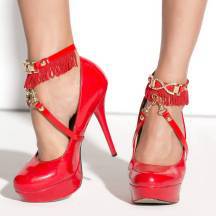 Украшение на щиколотки Me Seduce Queen of hearts Arabesque, красное, OS