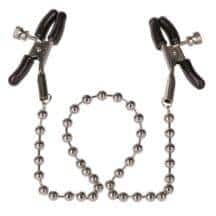Зажимы на соски California Exotic Novelties Nipple Clamps с цепью, серебристые