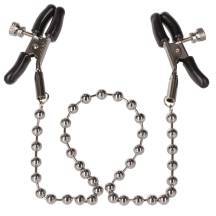 Зажимы на соски California Exotic Novelties Nipple Clamps с цепью, серебристые
