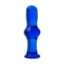 Анальная втулка Sexus Glass, синяя 