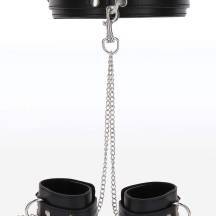 Ошейник с наручниками Taboom Luxury Bondage Essentials Heavy and Wrist, черный. Нет в наличии Ошейник с наручниками Taboom Luxury Bondage Essentials Heavy and Wrist, черный