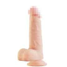 Фаллоимитатор с вибрацией LoveToy Real Standard Vibro 17.5 см, телесный Фаллоимитатор с вибрацией LoveToy Real Standard Vibro 17.5 см, телесный