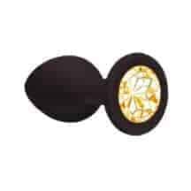 Анальная пробка Lola Games Emotions Cutie Small, черная с золотистым стразом Анальная пробка Lola Games Emotions Cutie Small, черная с золотистым стразом