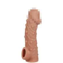 Насадка на член Kokos Cock Sleeve 002 M с подхватом мошонки, телесная Насадка на член Kokos Cock Sleeve 002 M с подхватом мошонки, телесная