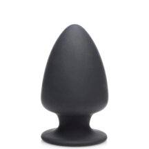 Мягкая анальная пробка XR Brands Squeeze-It Medium, черная
