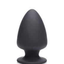 Мягкая анальная пробка XR Brands Squeeze-It Medium, черная