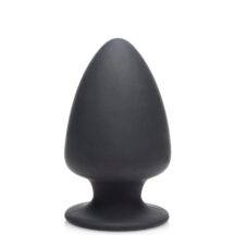 Мягкая анальная пробка XR Brands Squeeze-It Medium, черная