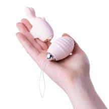 Виброяйцо и вибронасадка на палец Jos Vita, пудровые