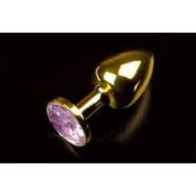 Маленькая анальная пробка с розовым кристаллом Пикантные Штучки, золотистый. Нет в наличии Маленькая анальная пробка с розовым кристаллом Пикантные Штучки, золотистый