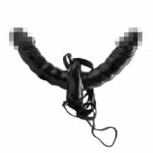 Двойной страпон Pipedream с вибрацией Double Delight Strap On, черный. Нет в наличии Двойной страпон Pipedream с вибрацией Double Delight Strap On, черный