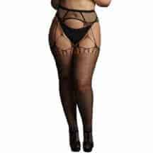 Чулки с поясом Shots Le Desir Classic XXL/5XL, черные. Нет в наличии Чулки с поясом Shots Le Desir Classic XXL/5XL, черные