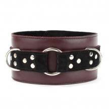 Ошейник с заклепками и декором из замши BDSM Арсенал Lady's Arsenal, бордовый. Нет в наличии Ошейник с заклепками и декором из замши BDSM Арсенал Lady's Arsenal, бордовый