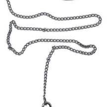 Поводок-цепь Подиум с карабином, серебряный