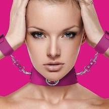 Ошейник с наручниками OUCH! розовый. Нет в наличии Ошейник с наручниками OUCH! розовый