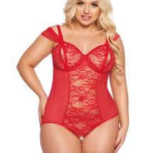 Боди SoftLine Collection Dora, красный, XL