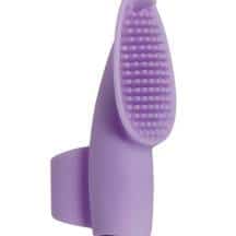 Вибропуля Evolved Fingerific с стимулирующей щеточкой, фиолетовая