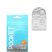 Мастурбатор Tenga Pocket Wave Line, голубой