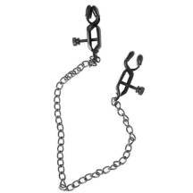 Зажимы на соски с металлической цепочкой Джага-Джага, серебристый. Нет в наличии Зажимы на соски с металлической цепочкой Джага-Джага, серебристый