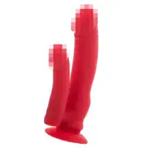 Двойной фаллоимитатор с вибрацией Toyfa Black & Red 19.5 см, красный