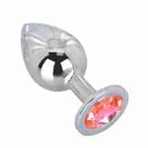 Анальная пробка с розовым кристаллом  Erotic Fantasy High Sky большая, серебристый Анальная пробка с розовым кристаллом  Erotic Fantasy High Sky большая, серебристый