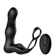 Фрикционный вибромассажер простаты Erocome Sagittarius с двойным кольцом и пультом ДУ, черный. Нет в наличии Фрикционный вибромассажер простаты Erocome Sagittarius с двойным кольцом и пультом ДУ, черный