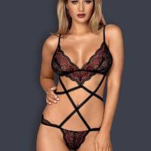 Боди Obsessive Megies teddy, Чёрный, L/XL