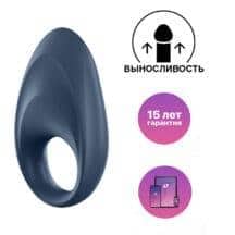 Виброкольцо Satisfyer Mighty One, синее. Нет в наличии Виброкольцо Satisfyer Mighty One, синее